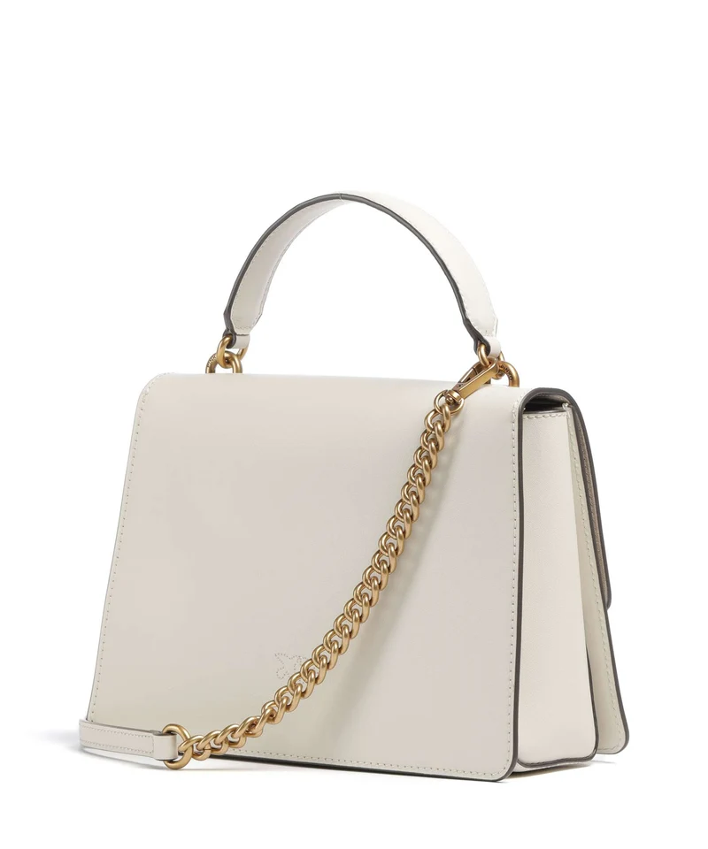 Pinko Love One Classic Handtasche bianco seta/antique gold