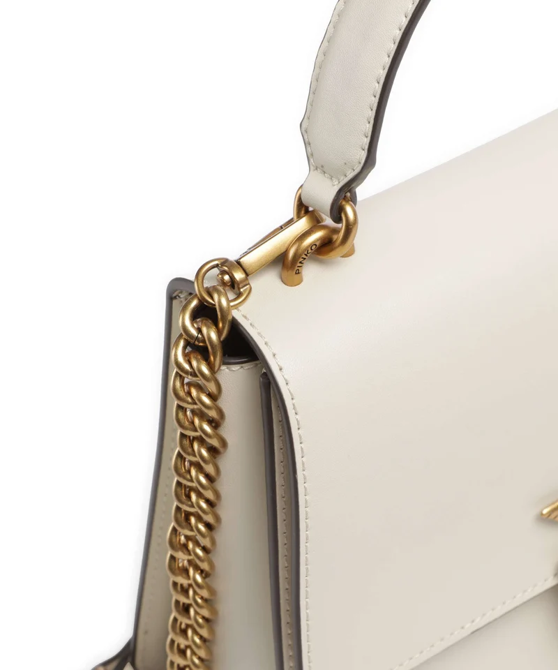 Pinko Love One Classic Handtasche bianco seta/antique gold
