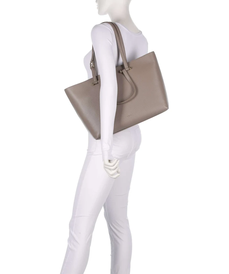 Furla Duetto L Shopper stucco gray