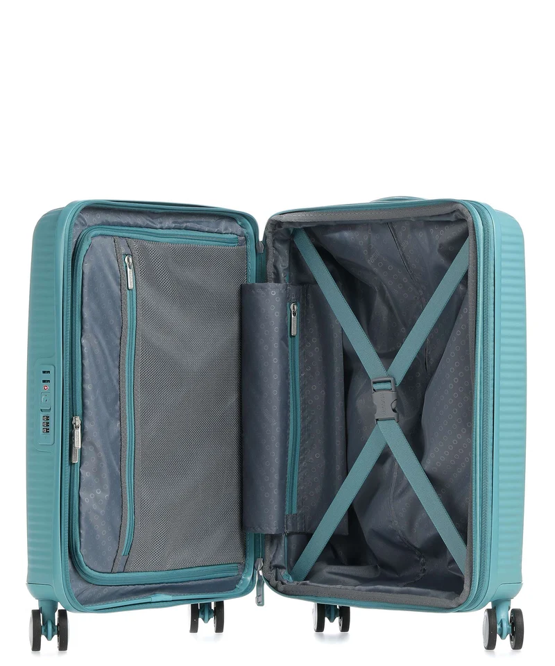 American Tourister Soundbox 4-Rollen Trolley turquoise tonic