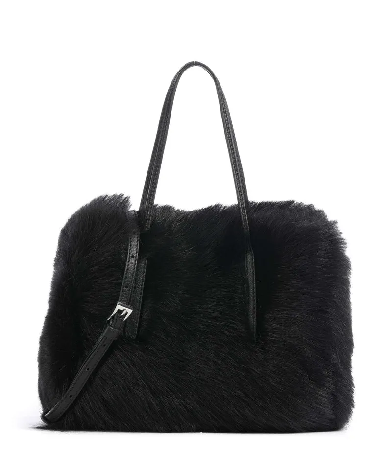 Abro Shearling Noelle Handtasche black/nickel
