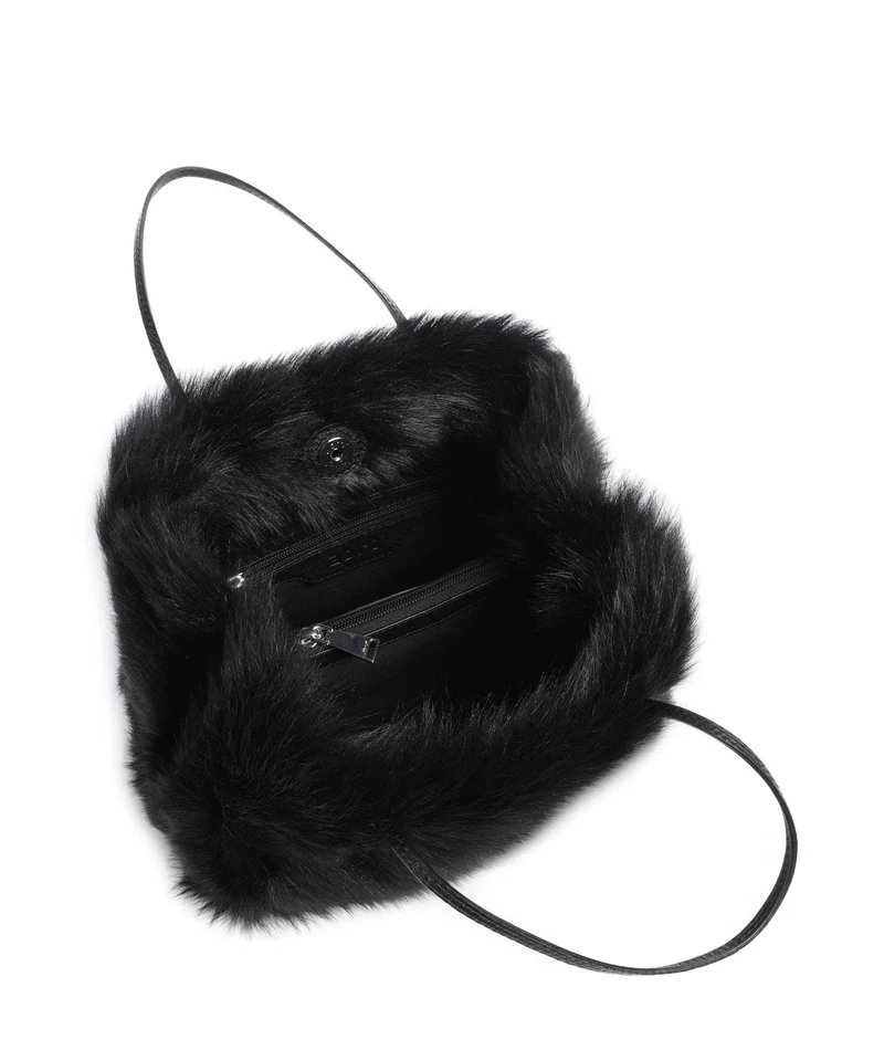 Abro Shearling Noelle Handtasche black/nickel