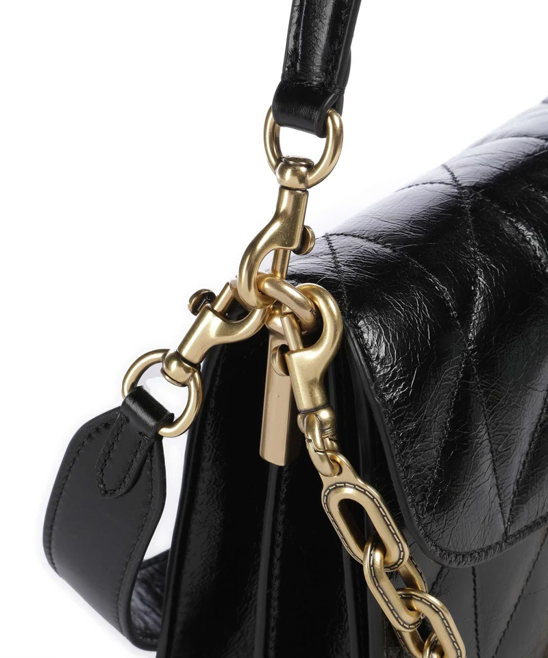 Coach Tabby Quilted Glazed Schultertasche black