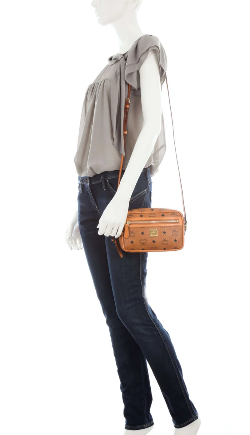 MCM Schultertasche cognac