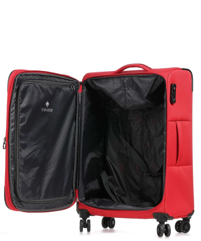 Travelite Chios 4-Rollen Trolley rot