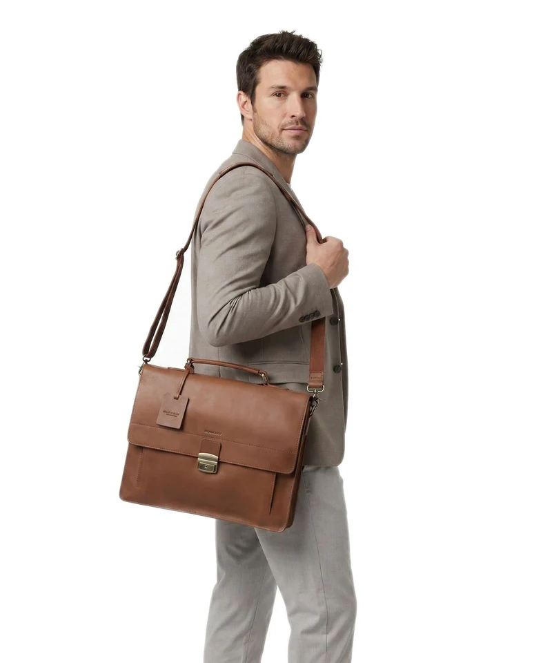 Burkely Vintage Scott Aktentasche cognac