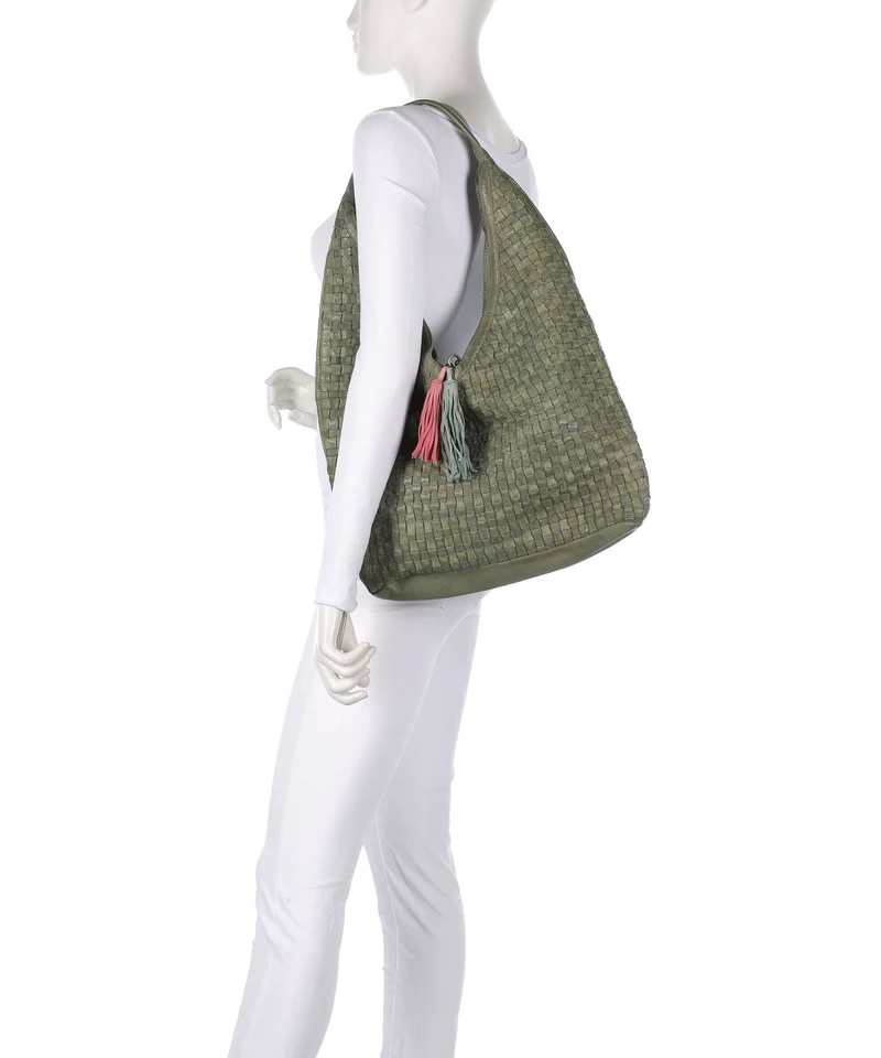 Taschendieb Wien Venusweg 2 Schultertasche green leaf