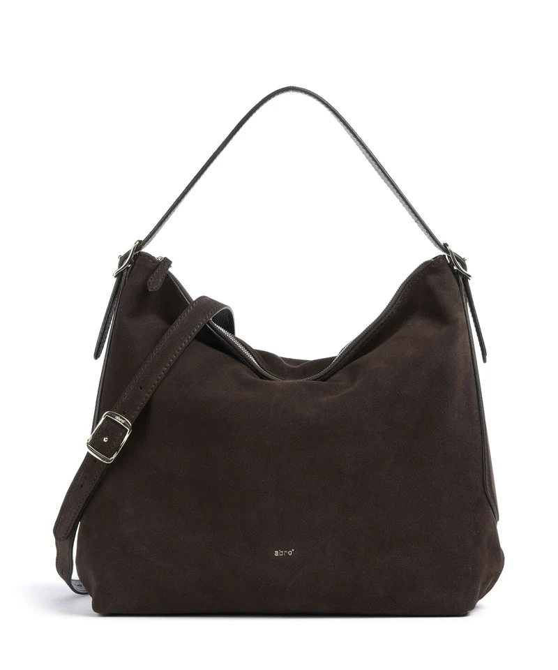 Abro Suede Carina Beuteltasche dark brown