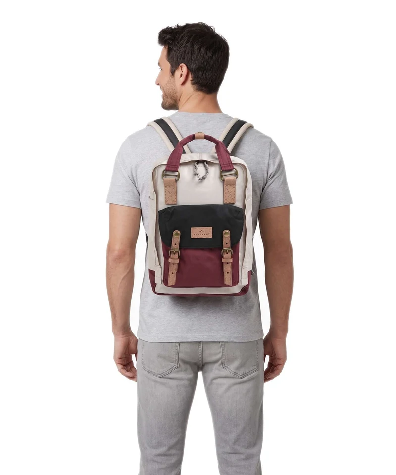 Doughnut Reborn Macaroon Rucksack stone/wine