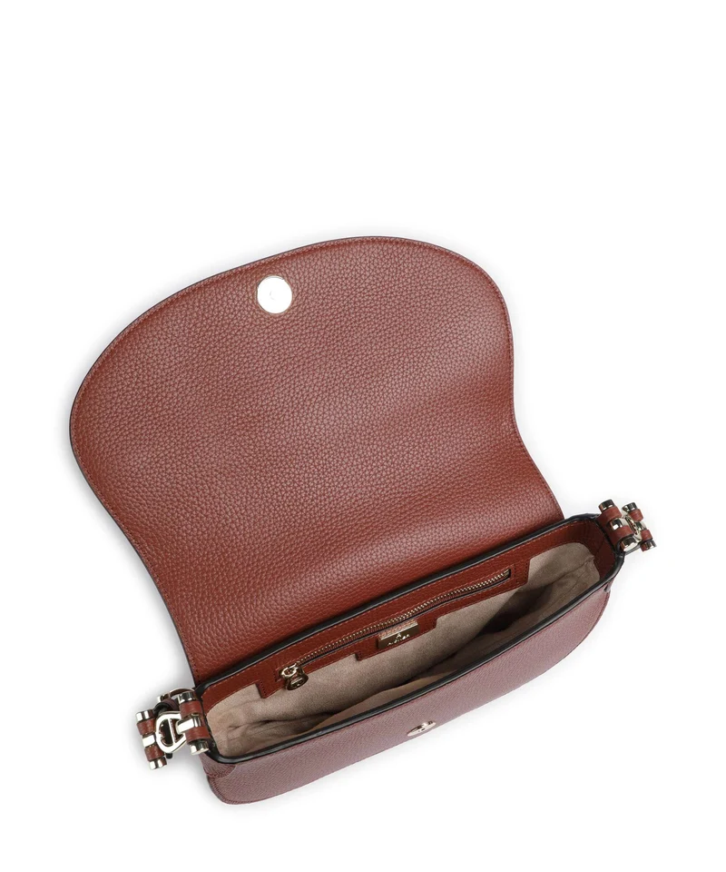Aigner Delia S Schultertasche dark cognac