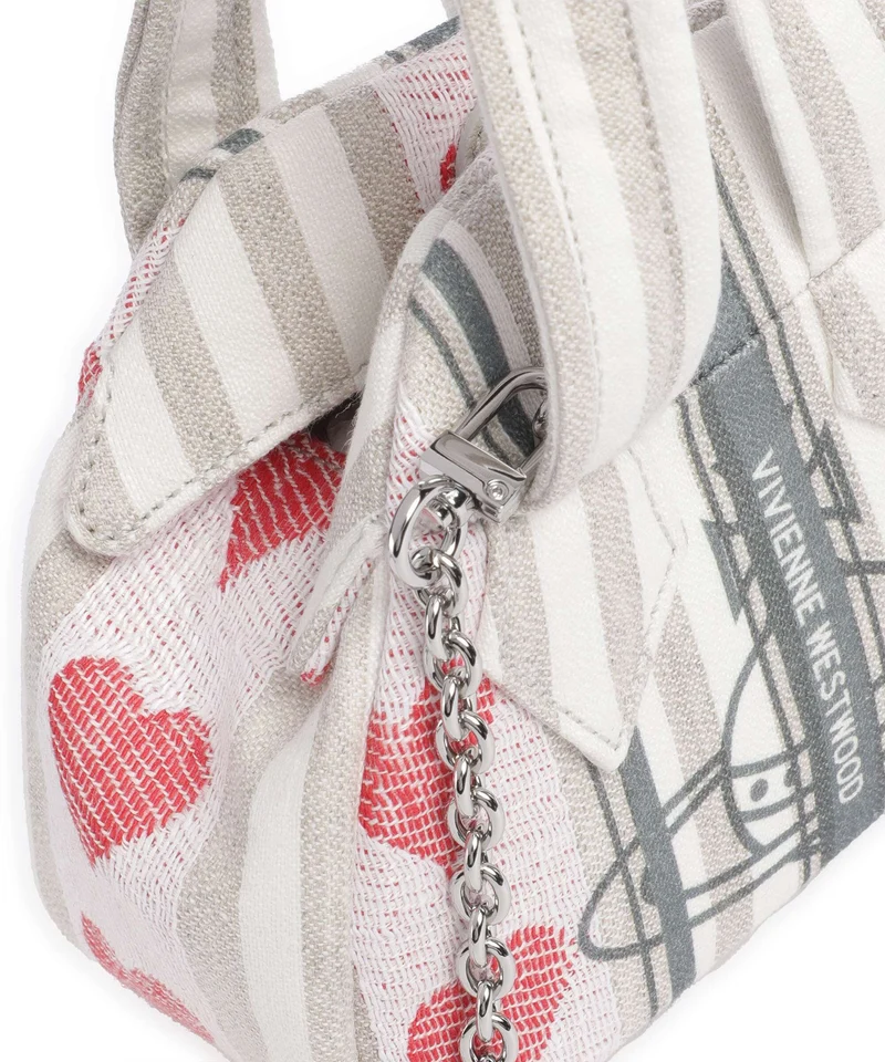 Vivienne Westwood Archive Linen Heart Stripes Mini Umhängetasche multicolour