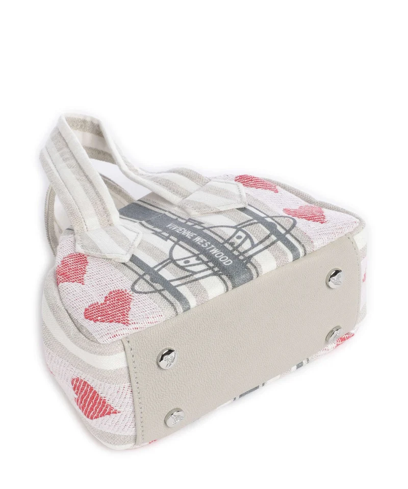 Vivienne Westwood Archive Linen Heart Stripes Mini Umhängetasche multicolour