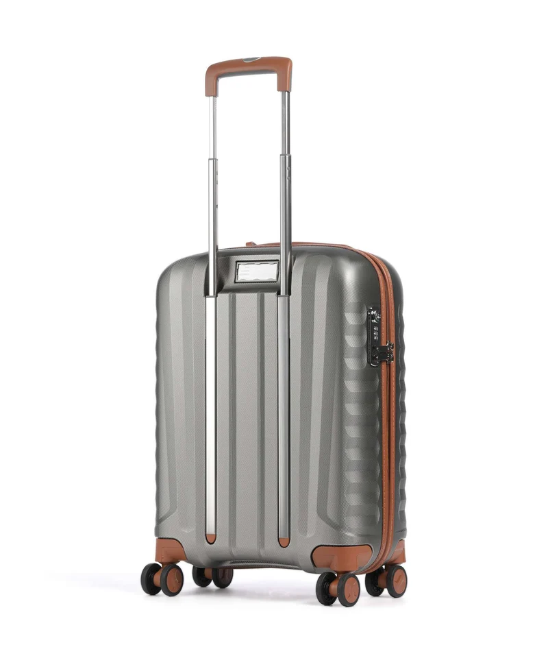 Roncato E-Lite 4-Rollen Trolley titanio/cognac