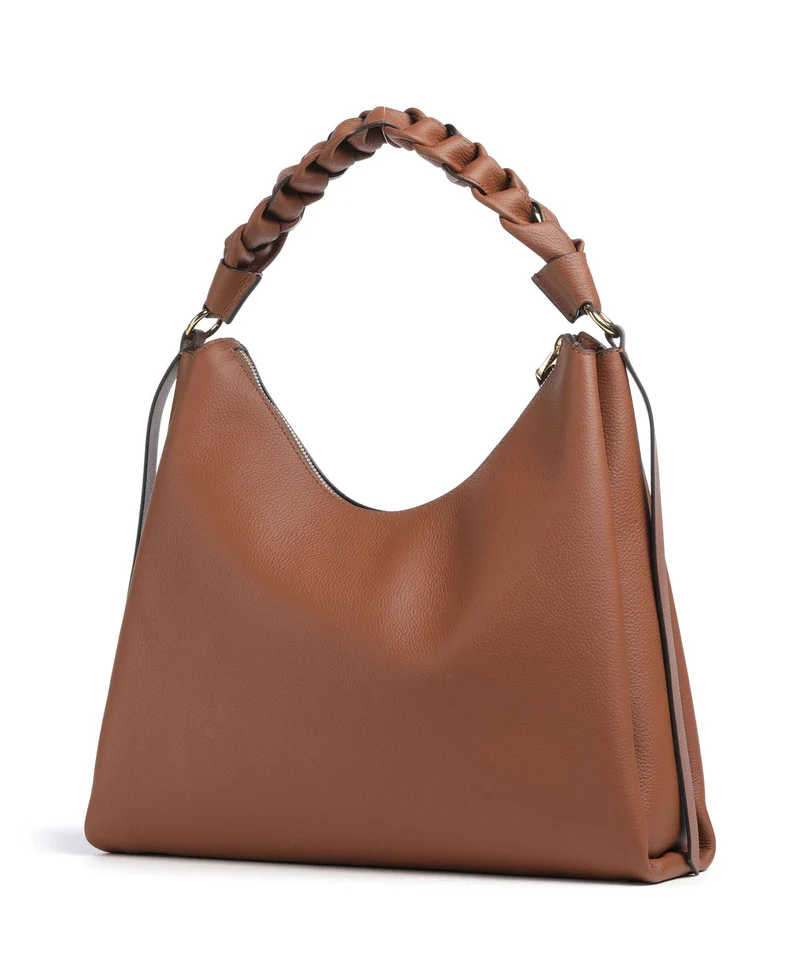 Coccinelle Boheme Grana Double Beuteltasche cognac/noir