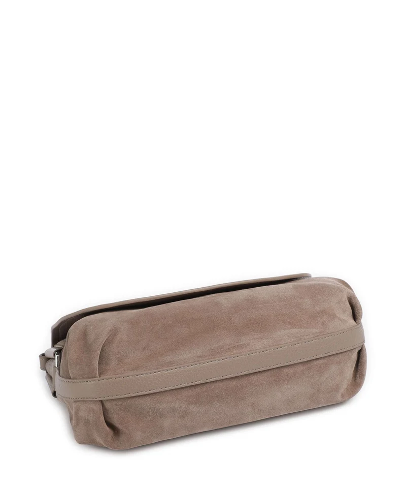 Coccinelle Rebekka Suede Schultertasche warm taupe