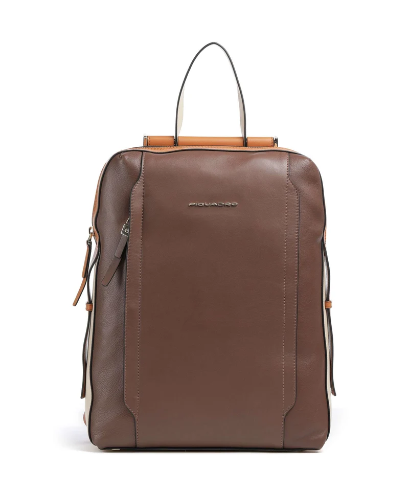 Piquadro Circle Laptop-Rucksack marrone/beige