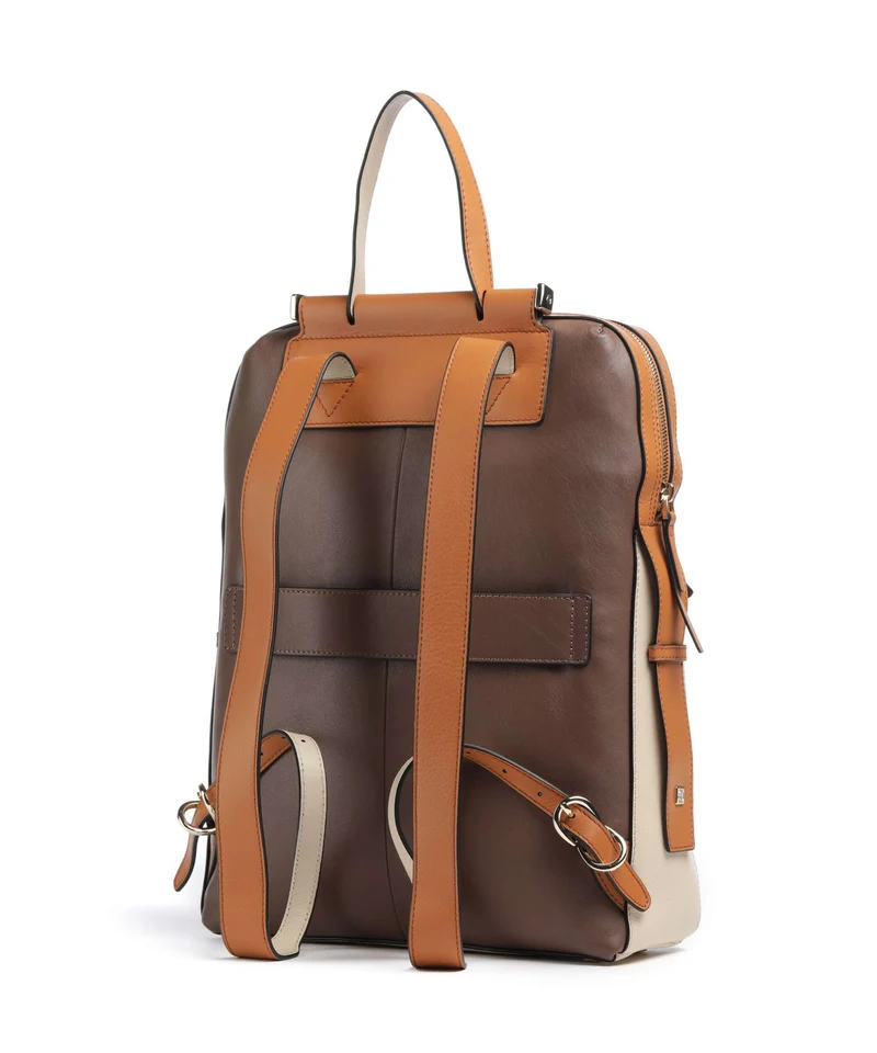 Piquadro Circle Laptop-Rucksack marrone/beige