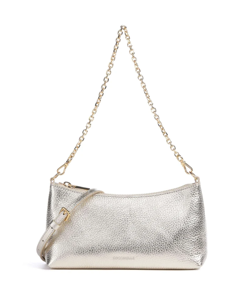 Coccinelle Aura Schultertasche pale gold
