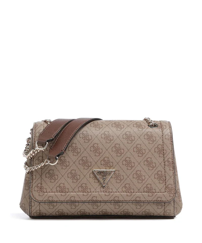 Guess Noelle Schultertasche latte logo/brown