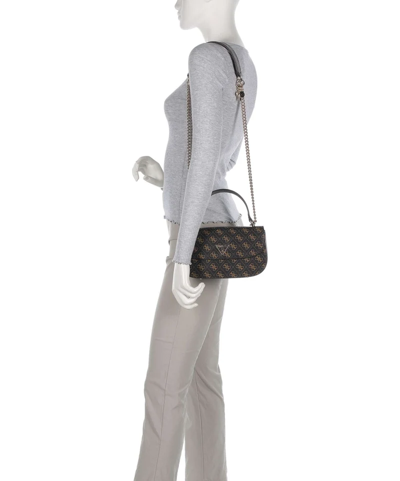 Guess Erica Schultertasche brown logo