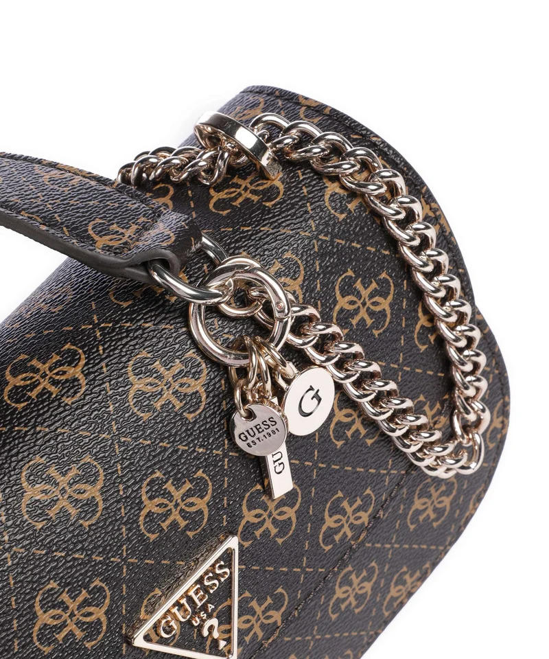 Guess Erica Schultertasche brown logo