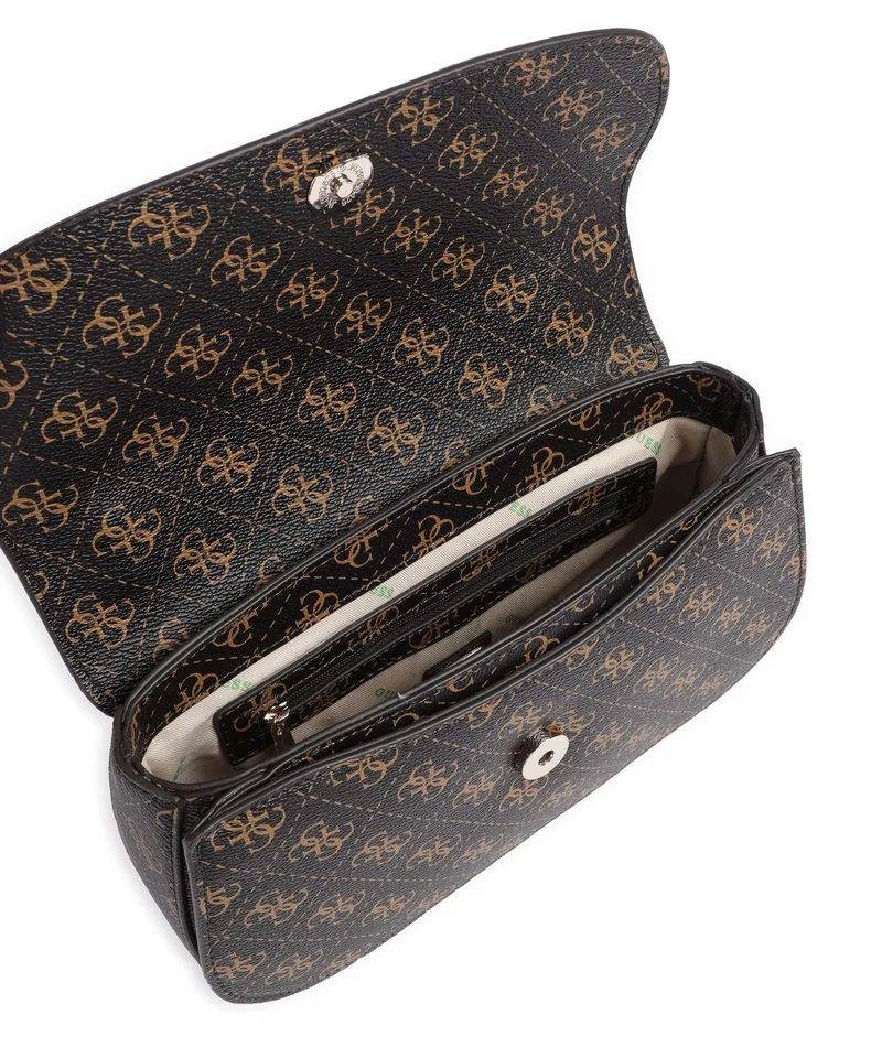 Guess Erica Schultertasche brown logo