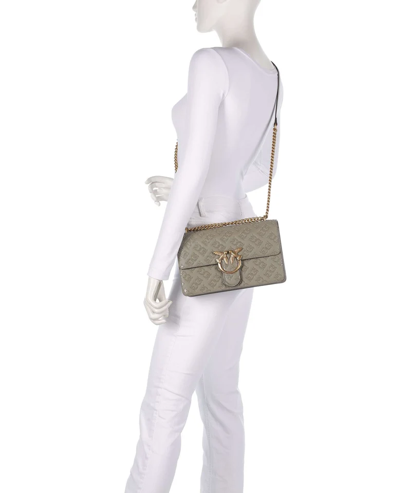 Pinko Love One Classic Schultertasche noce/antique gold