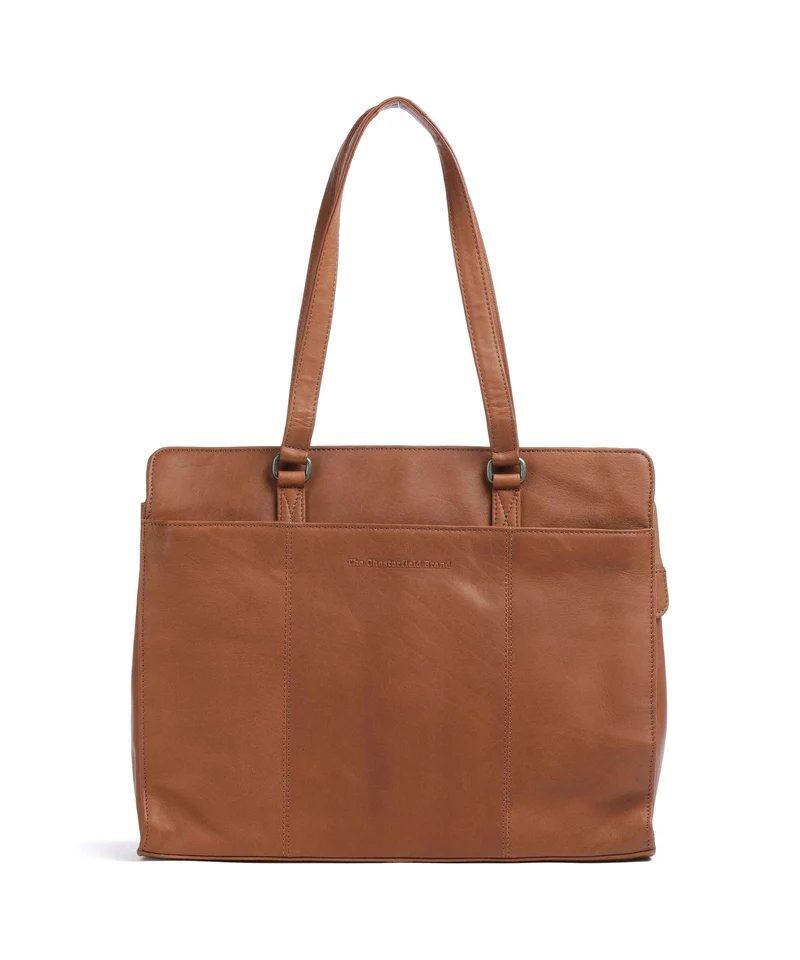 The Chesterfield Brand Wax Pull Up Cow Fidenza Shopper cognac