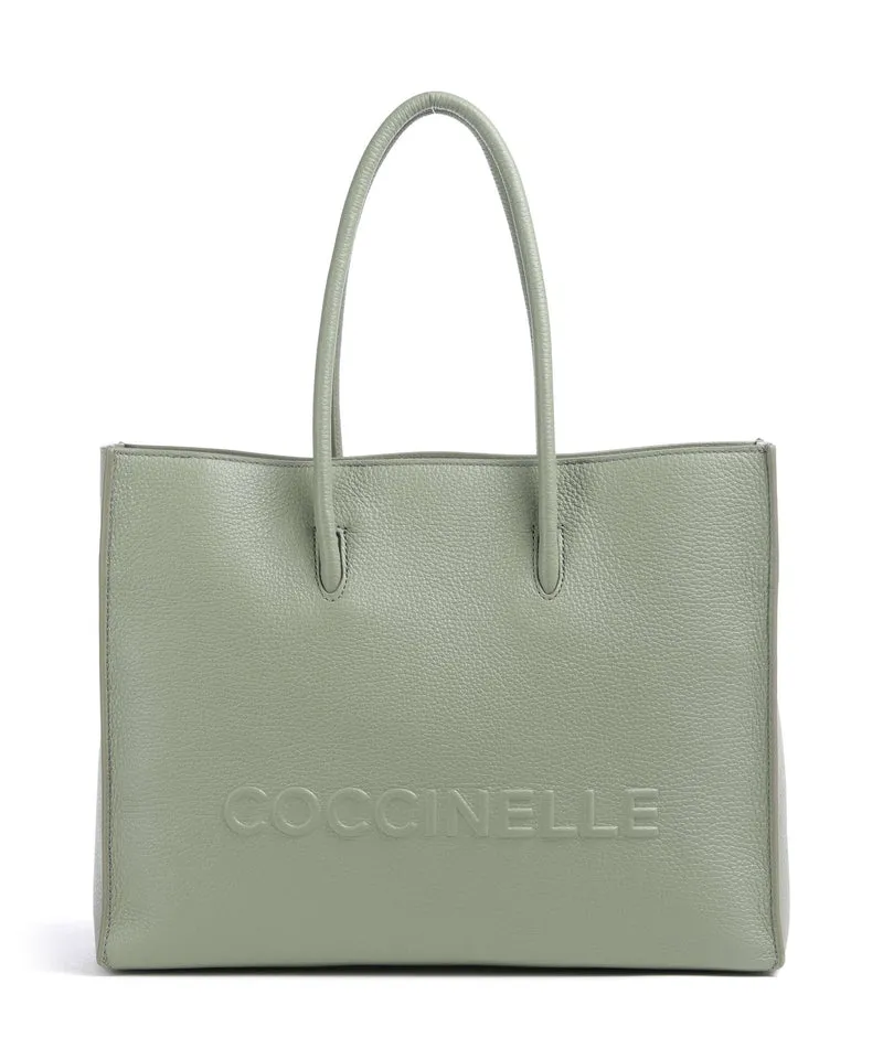 Coccinelle Myrtha Maxi Logo Shopper greenery