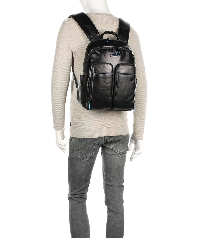 Piquadro Blue Square Revamp Laptop-Rucksack black