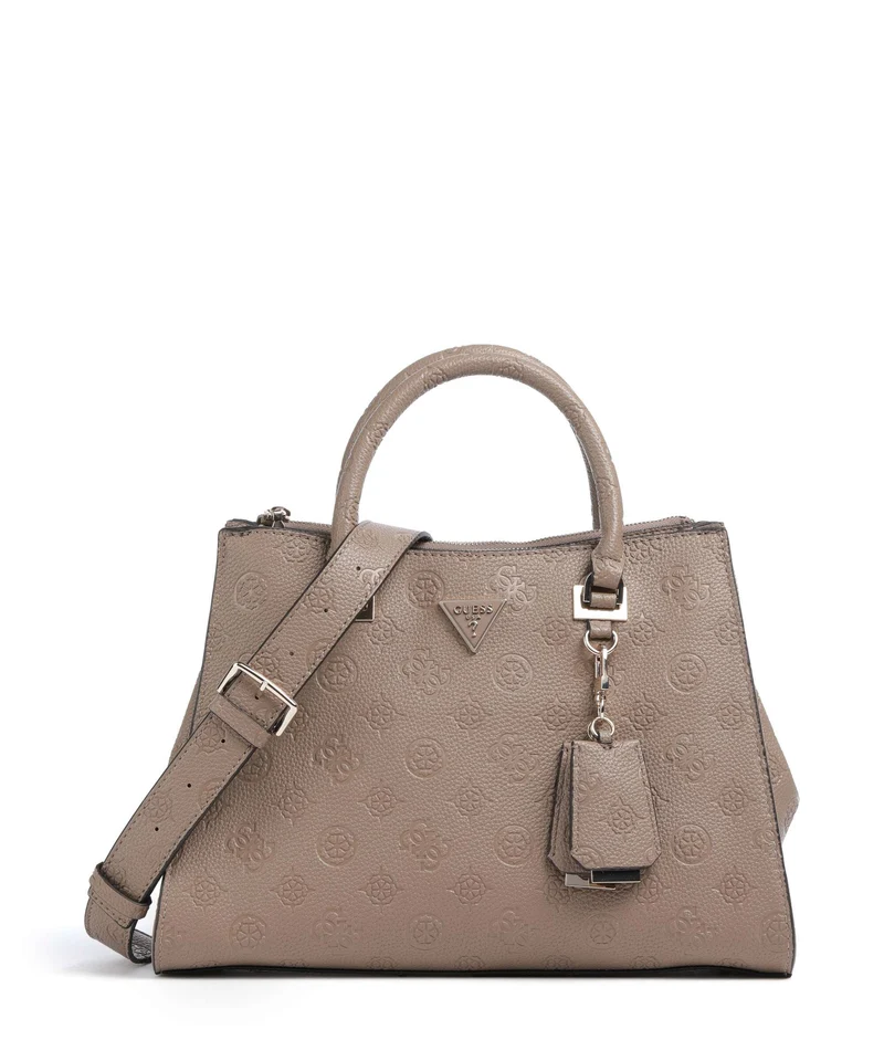 Guess Cresidia Handtasche dark taupe logo