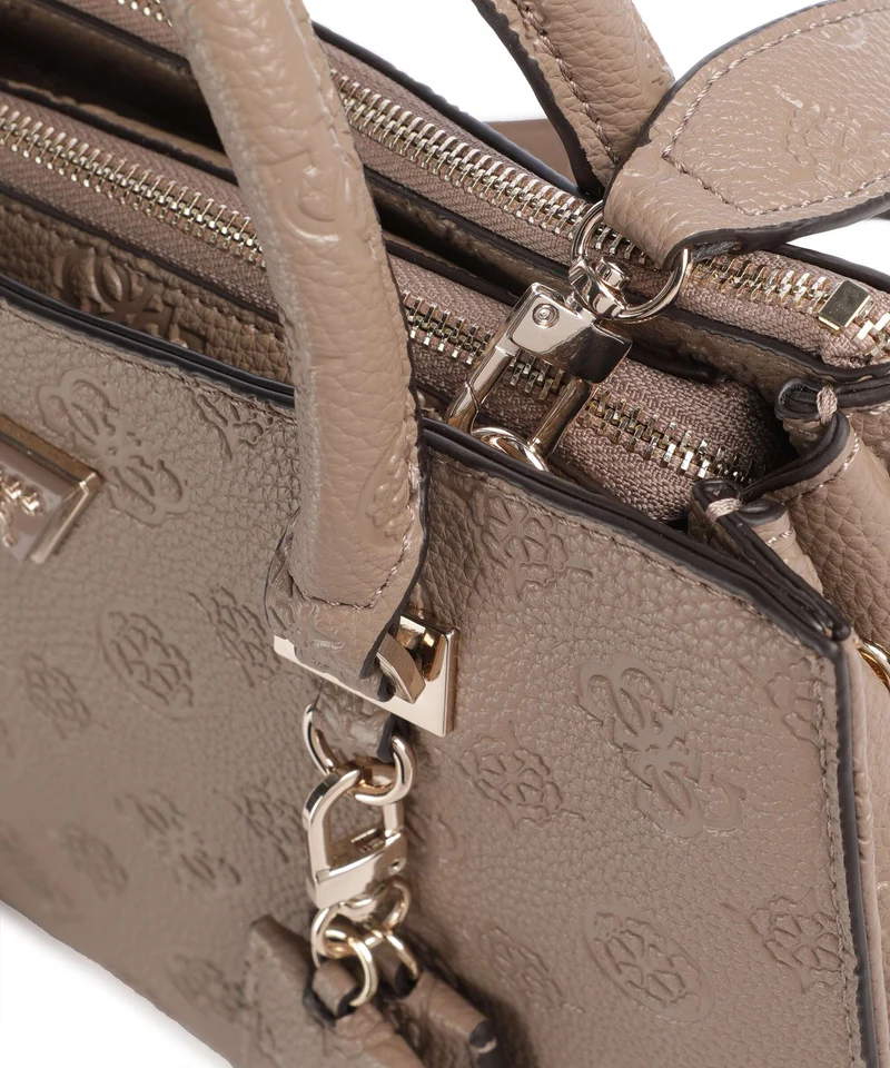 Guess Cresidia Handtasche dark taupe logo