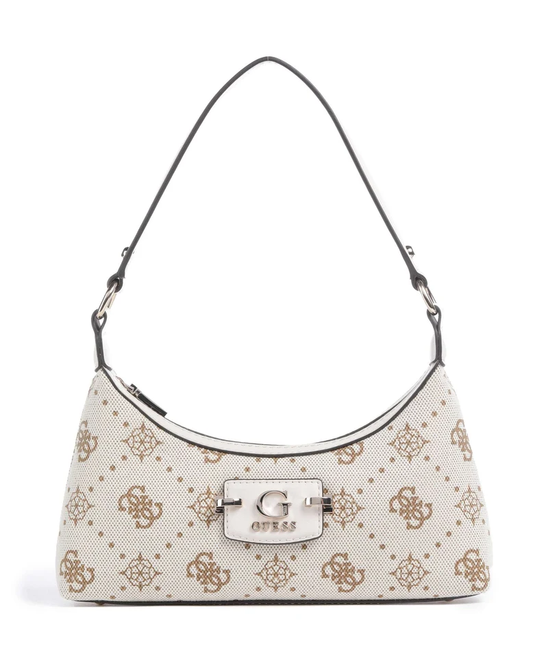 Guess Neda 4G Peony Logo Schultertasche offwhite logo
