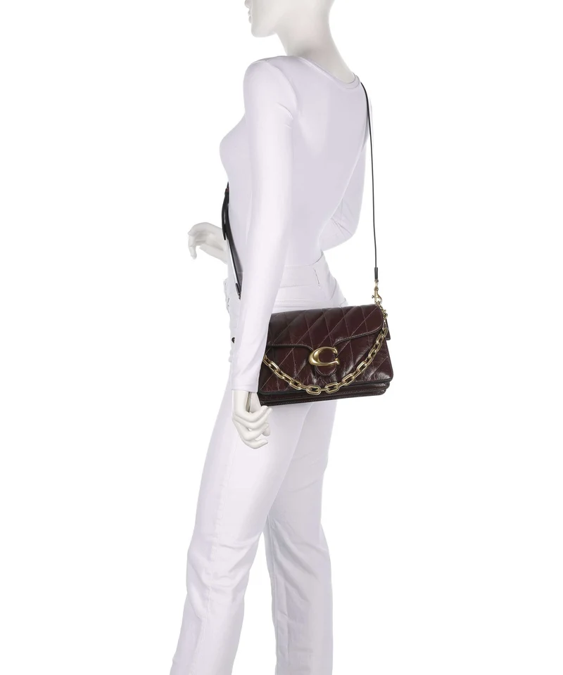 Coach Tabby Quilted Glazed Schultertasche maple