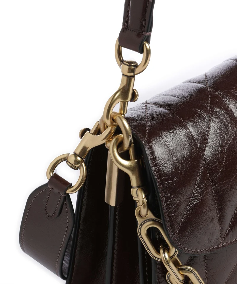 Coach Tabby Quilted Glazed Schultertasche maple