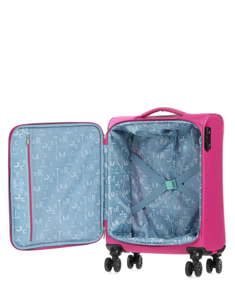 American Tourister Sea Seeker 4-Rollen Trolley deep fuchsia