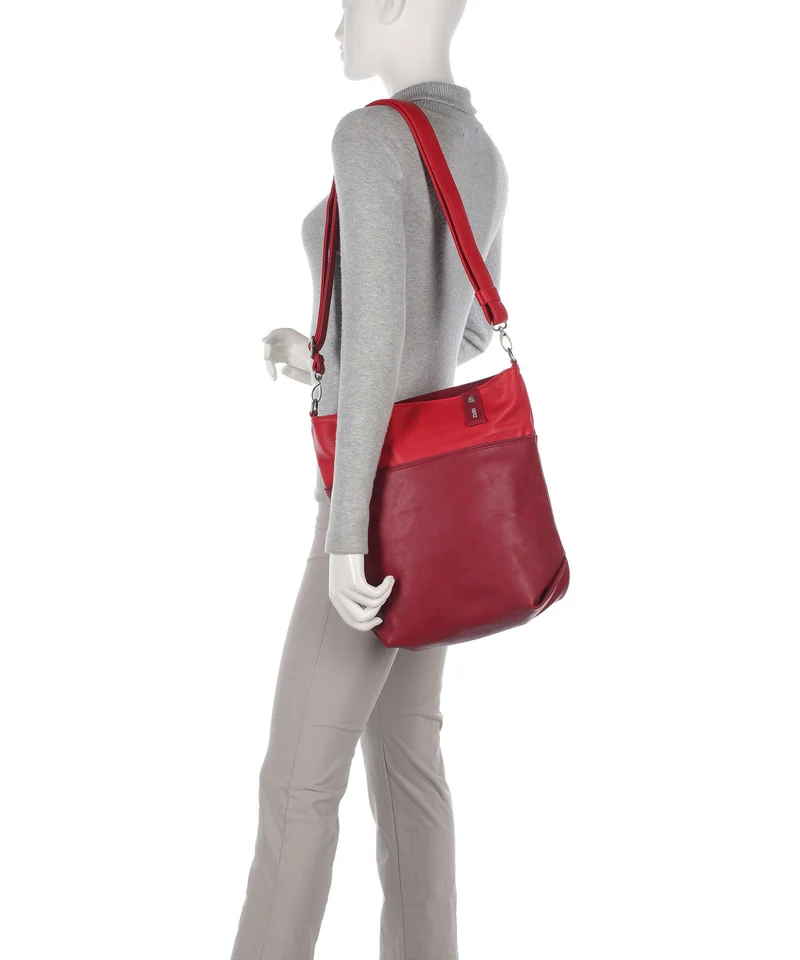 Zwei Jana J12 Beuteltasche cherry