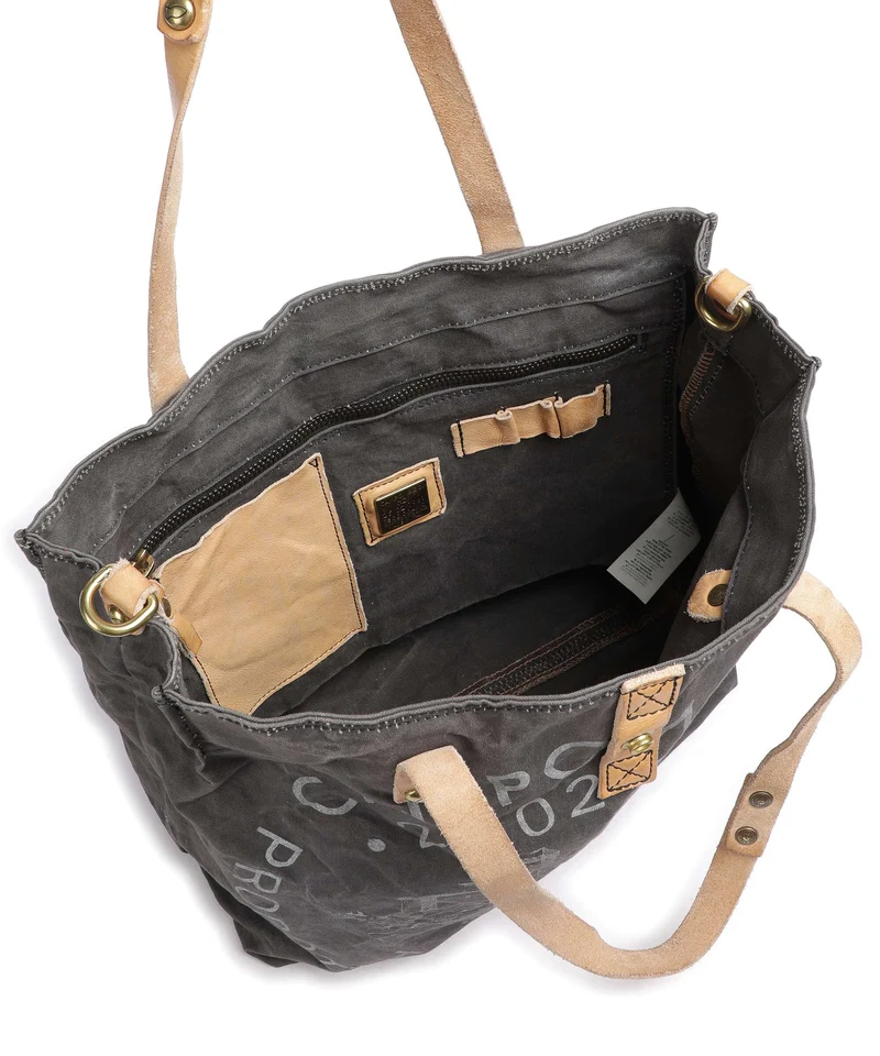 Campomaggi Shopper grey/natural/silver