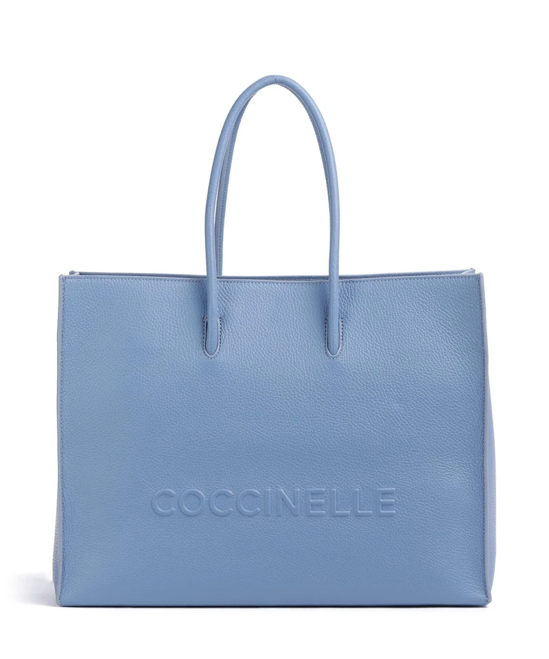 Coccinelle Myrtha Maxi Logo Shopper azul