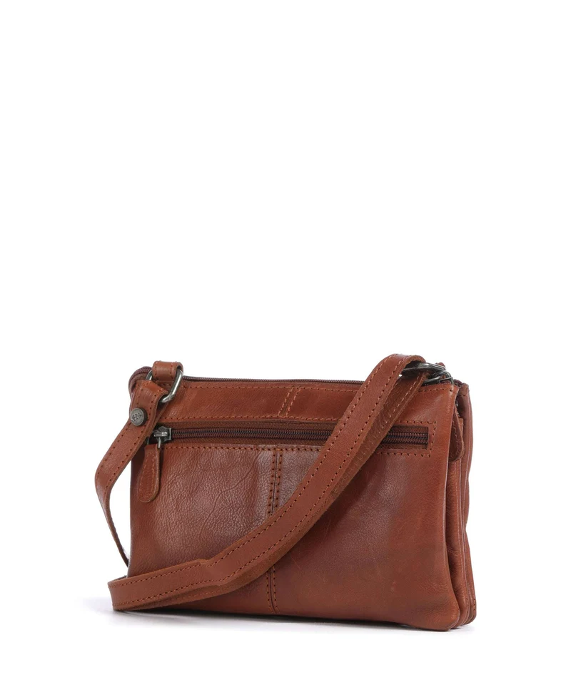 The Chesterfield Brand Washed Waxed Cow Osaka Umhängetasche cognac