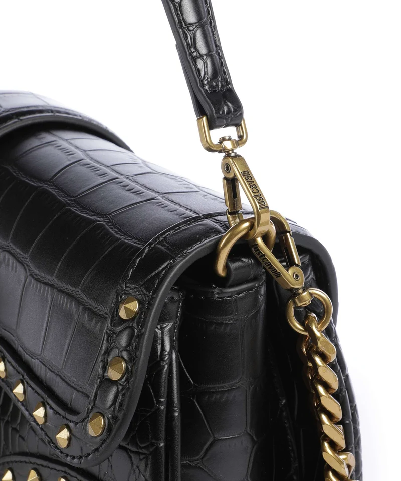 Just Cavalli Iconic Snakes Schultertasche black