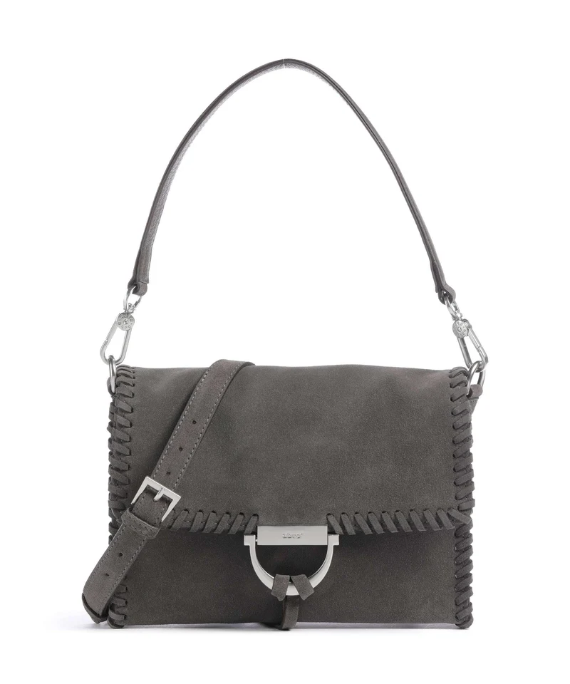 Abro Suede Temi Stitch Schultertasche grey