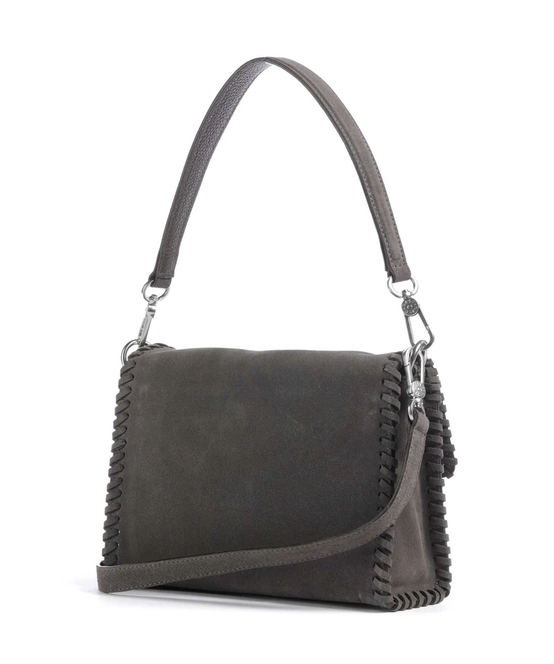 Abro Suede Temi Stitch Schultertasche grey