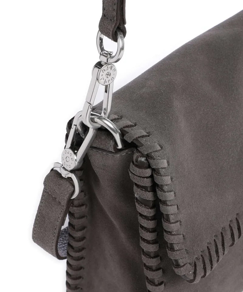 Abro Suede Temi Stitch Schultertasche grey