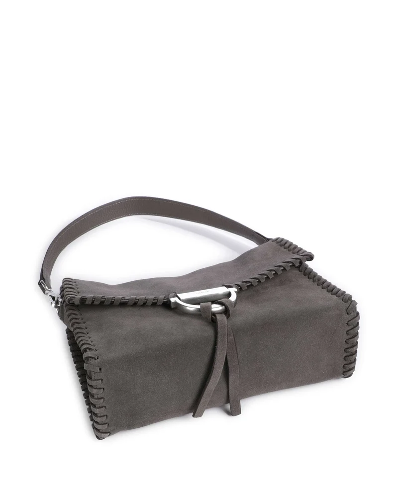 Abro Suede Temi Stitch Schultertasche grey