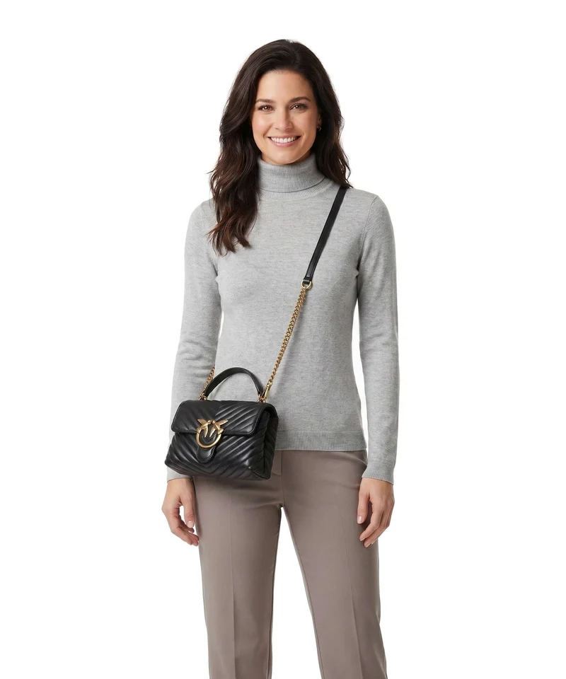 Pinko Love Lady Puff Mini Handtasche nero/antique gold