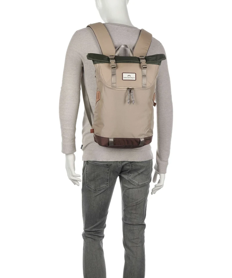 Doughnut Jungle Christopher Small Rolltop Rucksack beige