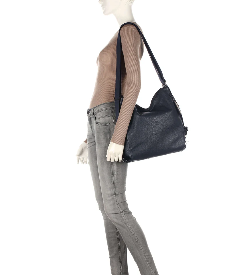 Mandarina Duck Mellow Leather Rucksack-Tasche dress blue