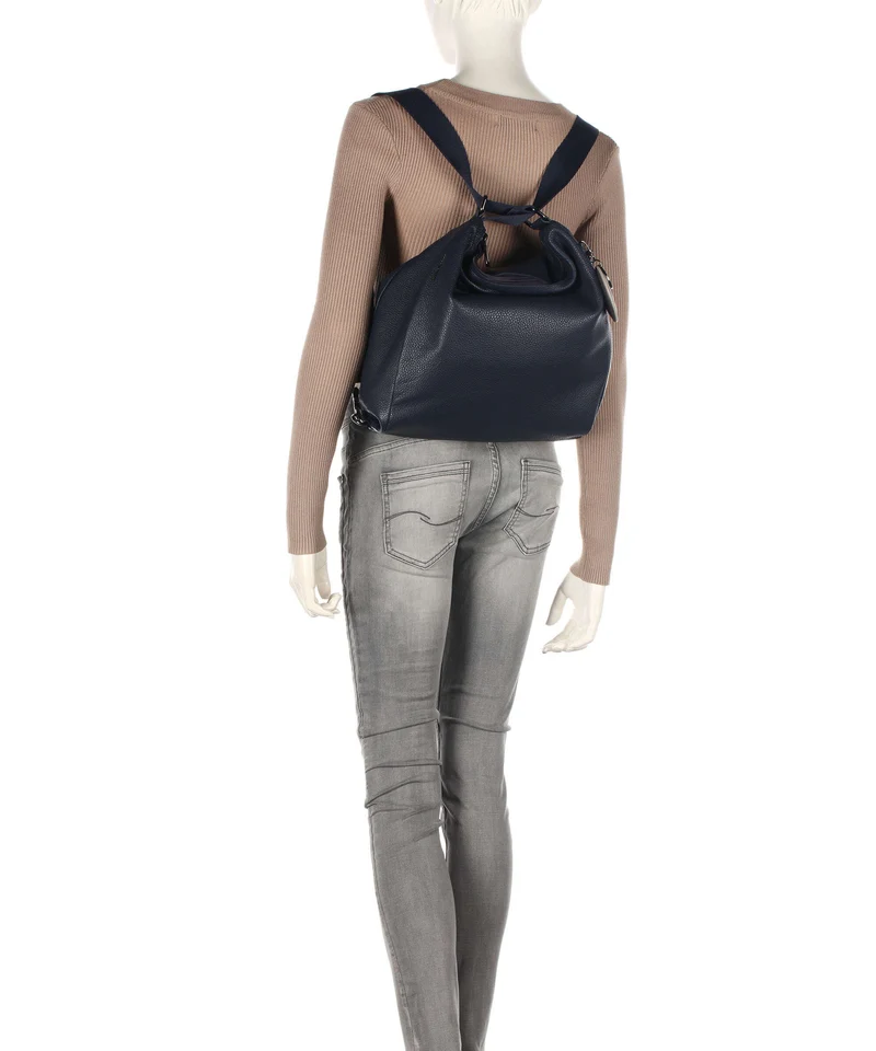 Mandarina Duck Mellow Leather Rucksack-Tasche dress blue