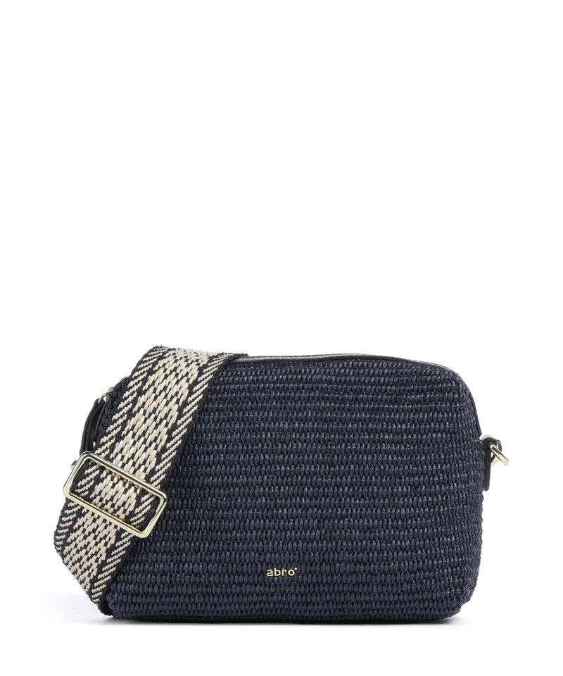 Abro Raffia Kaia Umhängetasche navy